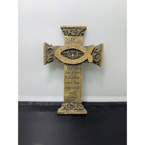 Religious Cross If God‎ Is For Us Romans 8:31 Christian Wall Decor
